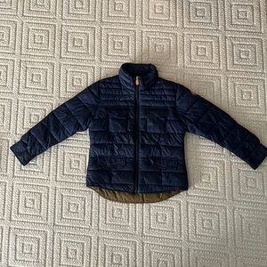 Boys Navy Blue Save the Duck lightweight puffer jacket
